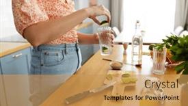  Presentation with people - Theme consisting of drinks-and-people-concept-close background and a yellow colored foreground