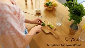  Presentation with lime - Presentation design featuring drinks-and-people-concept-close background and a red colored foreground