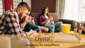  Presentation with sad - PPT theme having drinks beer at the boring background and a yellow colored foreground