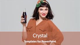  Presentation with beverage - Colorful PPT layouts enhanced with drinks beverages - attractive confident young woman posing backdrop and a red colored foreground