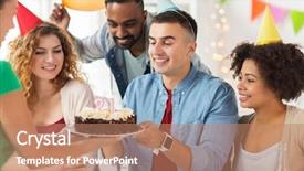  Presentation with 21st birthday - Colorful PPT layouts enhanced with drinks celebrating colleague 21st birthday backdrop and a coral colored foreground