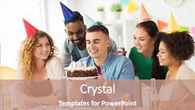  Presentation with 21st birthday - Amazing PPT theme having drinks celebrating colleague 21st birthday backdrop and a coral colored foreground