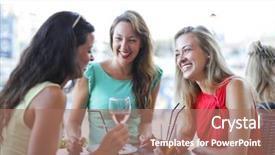  Presentation with traditional indian drink masala chai - PPT theme featuring drinks companies - girls having chat and enjoying background and a coral colored foreground