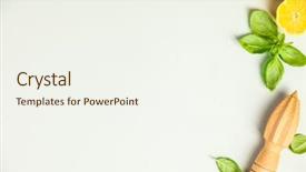  Presentation with not healthy drink - PPT theme enhanced with drinks minnerals vitamins - healthy homemade lemonade or cocktail background and a  colored foreground