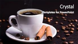  Presentation with hot and cold coffee cup - Presentation with drinks nature - cup of hot drink background and a black colored foreground