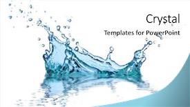  Presentation with blue water splash isolated - Amazing presentation theme having indonesian flag from jigsaw independence backdrop and a gray colored foreground