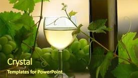  Presentation with grapevine - Colorful presentation theme enhanced with drinks nature - white wine with grapes backdrop and a tawny brown colored foreground
