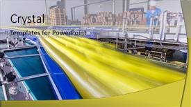  Presentation with china - Presentation design featuring drinks production plant in china background and a light gray colored foreground