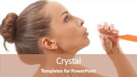  Presentation with white cells - Presentation theme having drinks red liquid or blood background and a coral colored foreground