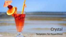  Presentation with fruit cocktail - Theme with drinks seva - fresh fruit cocktail background and a  colored foreground