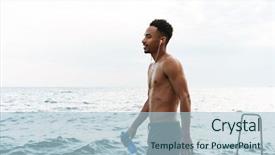  Presentation with water sports - Slide deck consisting of drinks seva - photo of a strong handsome background and a light blue colored foreground