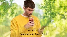  Presentation with tomato juice - Amazing presentation having drinks-technology-and-people-concept backdrop and a yellow colored foreground