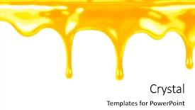  Presentation with honey - Amazing slide deck having drip - honey dripping on white background backdrop and a white colored foreground