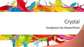  Presentation with paint - Presentation theme enhanced with drip - paint splashes frame isolated background and a white colored foreground