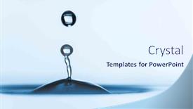  Presentation with water droplet - Presentation theme featuring drip-dynamics-unveil-the-dynamic and a sky blue colored foreground