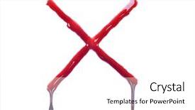  Presentation with dripping blood - Colorful slide deck enhanced with dripping blood fonts the letter backdrop and a white colored foreground