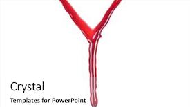  Presentation with dripping blood - Amazing slide deck having dripping blood fonts the letter backdrop and a white colored foreground