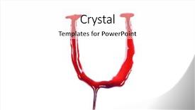  Presentation with dripping blood - PPT theme consisting of dripping blood fonts the letter background and a white colored foreground