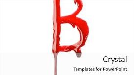  Presentation with dripping blood - Slide deck with dripping blood fonts the letter background and a white colored foreground