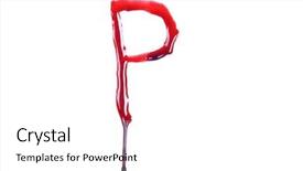  Presentation with dripping blood - Colorful slide set enhanced with dripping blood fonts the letter backdrop and a white colored foreground