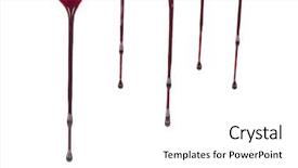  Presentation with dripping blood - Beautiful theme featuring dripping blood isolated on white backdrop and a white colored foreground