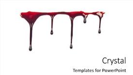  Presentation with dripping blood - Colorful slide deck enhanced with dripping blood isolated on white backdrop and a white colored foreground