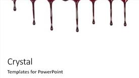 Presentation with dripping blood - Audience pleasing PPT layouts consisting of dripping blood isolated on white backdrop and a white colored foreground