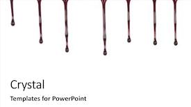  Presentation with dripping blood - Cool new theme with dripping blood isolated on white backdrop and a white colored foreground