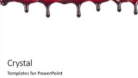  Presentation with dripping blood - Beautiful PPT theme featuring dripping blood isolated on white backdrop and a white colored foreground