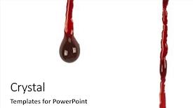  Presentation with dripping blood - PPT theme having dripping blood isolated on white background and a  colored foreground