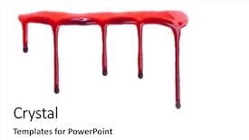  Presentation with dripping blood - PPT layouts with dripping blood isolated on white background and a white colored foreground