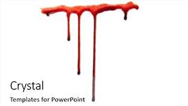  Presentation with dripping blood - Slides consisting of pregnant woman in composite image isolated on white background and a white colored foreground