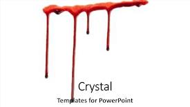  Presentation with dripping blood - Presentation design having dripping blood isolated on white background and a white colored foreground