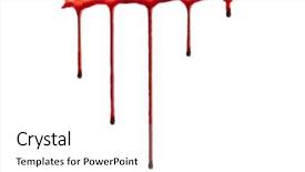  Presentation with dripping blood - Amazing presentation having dripping blood isolated on white backdrop and a white colored foreground