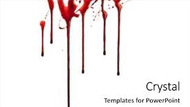  Presentation with dripping blood - Presentation with dripping blood isolated on white background and a white colored foreground