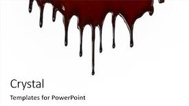  Presentation with dripping blood - Colorful presentation theme enhanced with dripping blood backdrop and a white colored foreground