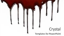  Presentation with dripping blood - Slide set having dripping blood background and a white colored foreground