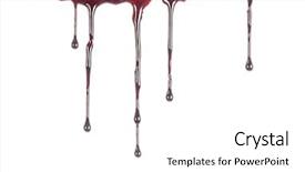  Presentation with dripping blood - Colorful slide set enhanced with dripping blood backdrop and a white colored foreground