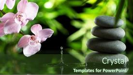  Presentation with lava - Presentation design having dripping-drops-of-water background and a tawny brown colored foreground