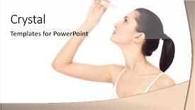  Presentation with eye drops products - Colorful theme enhanced with dripping eye with eyes drops backdrop and a sky blue colored foreground