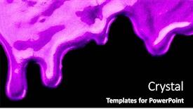 Presentation with purple paint - Colorful theme enhanced with dripping-liquid-purple-colour-paint backdrop and a black colored foreground