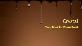  Presentation with chocolate - Amazing presentation theme having dripping-melted-chocolate-on-soft backdrop and a tawny brown colored foreground