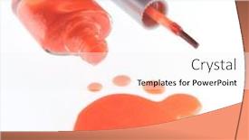  Presentation with nail - PPT theme enhanced with dripping-nail-polish-isolated background and a white colored foreground