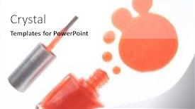  Presentation with nail - PPT theme with dripping-nail-polish-isolated background and a white colored foreground