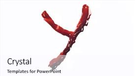  Presentation with fonts - Presentation design consisting of dripping slashed blood fonts background and a  colored foreground