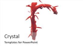  Presentation with fonts - PPT theme having dripping slashed blood fonts the letter lower case r background and a white colored foreground
