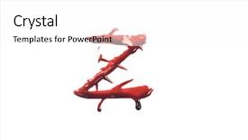  Presentation with fonts - Audience pleasing slide deck consisting of dripping slashed blood fonts the letter lower case z backdrop and a white colored foreground