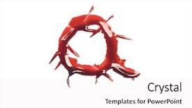  Presentation with fonts - Slide set enhanced with dripping slashed blood fonts the letter lower case background and a white colored foreground