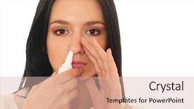  Presentation with nose - Colorful theme enhanced with research violence - woman drips drops backdrop and a soft green colored foreground