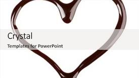  Presentation with heart shape tree - Audience pleasing PPT theme consisting of drips in shape of heart backdrop and a white colored foreground